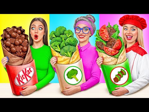 Reto De Cocina Yo vs Abuela | Fantásticos Trucos De Comida de Multi DO Challenge