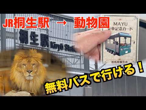 【知らないと損】JR桐生驛→桐生が岡動物園は無料バスで行ける!