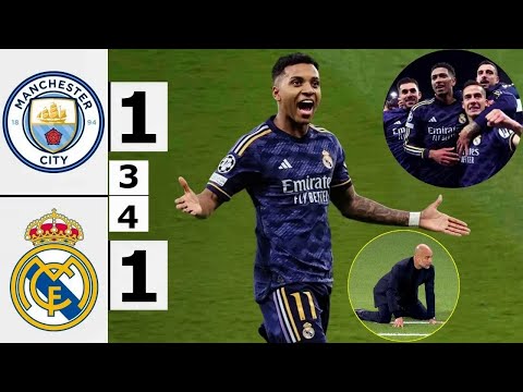 Manchester City vs Real Madrid 1-1 (Pen 3-4) | HIGHLIGHTS Champions League 2023/24