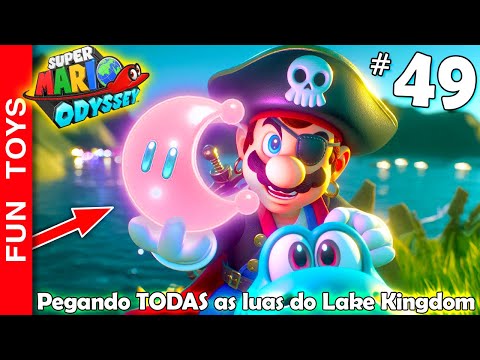 🔴 Super Mario Odyssey #49 - Pegando TODAS as luas do Lake Kingdom