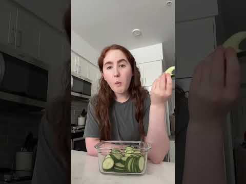 sometimes you have to eat an entire cucumber but you have 100+ allergies #shorts #foodallergies
