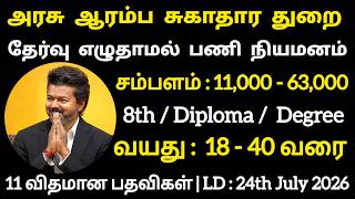 ✍️No Exam DHS வேலை📮Tamilnadu Government Jobs 2026🚘TN Govt Jobs🚂Government Job Vacancy 2026