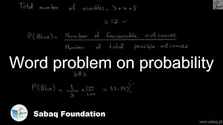 Word problem on probability
