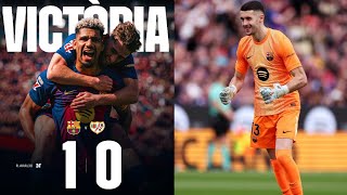 Un BARÇA fatigué bat le RAYO VALLECANO grâce à JOAN GARCIA & ARAUJO