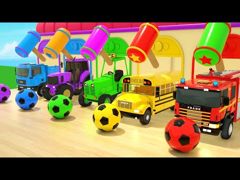 Bingo Song, Baa Baa Black Sheep, Finger Family - Dump Truck, Ambulance, Crane Truck | Nursery Rhymes