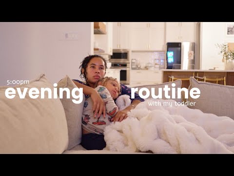 realistic night routine with my toddler [ self care, dinner recipe, life update, cleaning + more ]