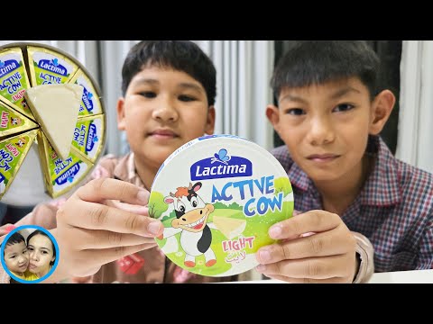 น้องบีมลองกินชีสทานเล่น Lactima active Cow