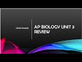 Unit 3 Review: AP Biology Concepts and Applications