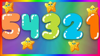 Counting Down from 5 to 1 with Stars | Learn Numbers & Counting