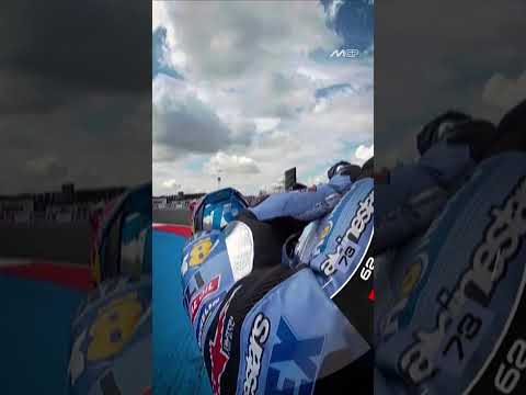 Contact & crash: how Alex Marquez injured his hand 😱 | 2025 Dutch GP