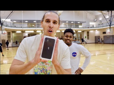 Giving Random People An iPhone 11 If They Make A Free Throw!