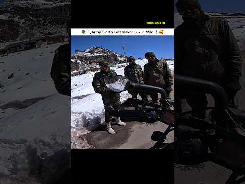 🇮🇳🪖 "_Army Sir Ko Left Dekar Sukun Mila..! 💞🥰 #army #rider #help #lifting #vloger #motovlog #shorts