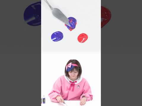 🍒あかと🫐あおをまぜるとなにいろになる？【まぜまぜなにいろ】#shorts