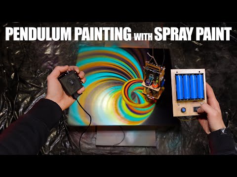 PENDULUM PAINTING with SPRAY PAINT