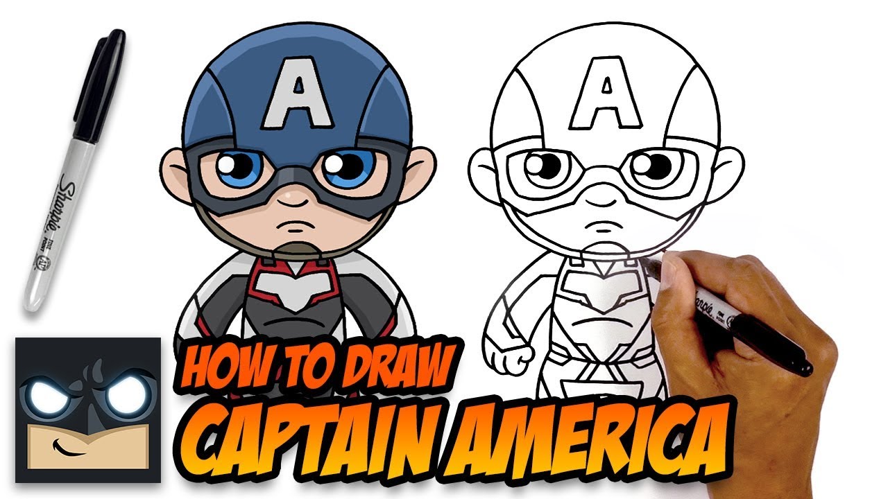How to Draw Captain America - The Avengers Endgame