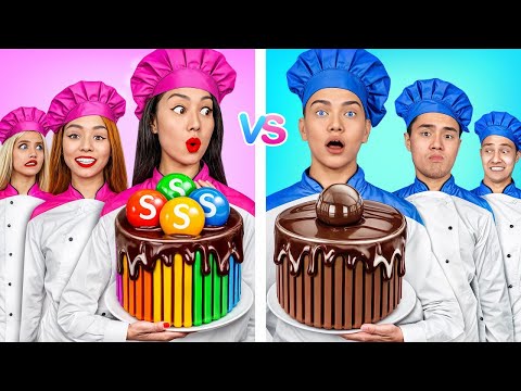 Tantangan Memasak Anak Laki-laki VS Anak Perempuan | Kompetisi Trik Makanan oleh Turbo Team