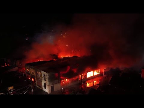 YouTube video thumbnail: Massive New Jersey Fire Prompts School Closures