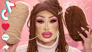 I Tried The VIRAL YARN MAKEUP Tiktok Trend...