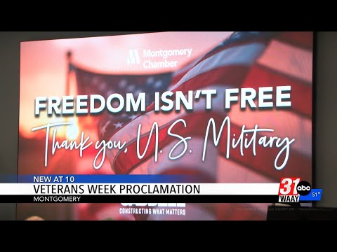 YouTube video thumbnail: Governor Ivey Signs Proclamation Establishing Veterans Week in Alabama