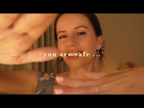 ASMR affirmations with hand movements to make you feel safe 😌 soothing you to sleep