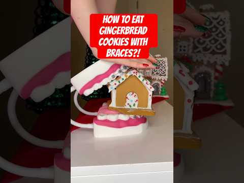 HOW TO EAT GINGERBREAD COOKIES WITH BRACES?! *tip to make them softer #braces #gingerbread #cookies