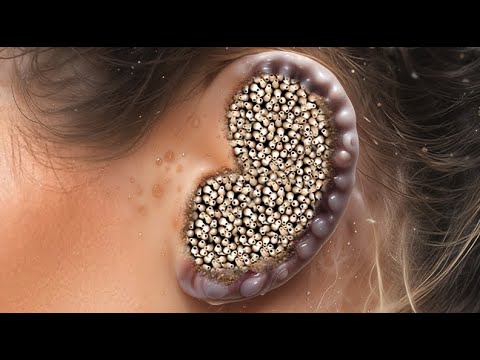 ASMR surgery treatment animation | Remove Maggots Infected Ear Infection | ASMR 2d animation