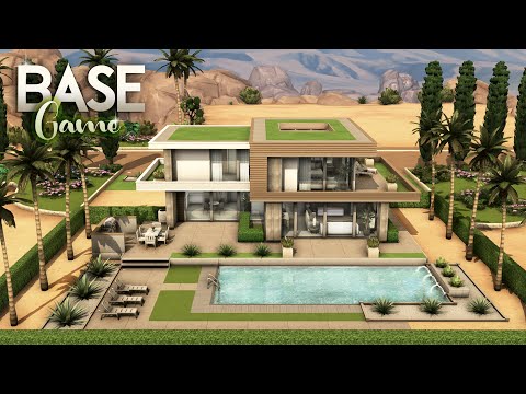 BASE GAME Modern House No.5 | 3 Bdr + 3 Bth | The Sims 4: Speed Build