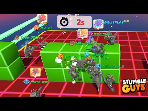 ALL are JURASSIC VELOCIRAPTORs 🕚 TIME ENDED - Stumble Guys BLOCK DASH Legendary