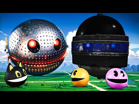 Pacman vs Monsters Compilation | Robot Pacman vs Cartoon cat 138
