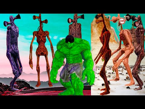 Siren head crazy monsters vs superheroes Big Hulk