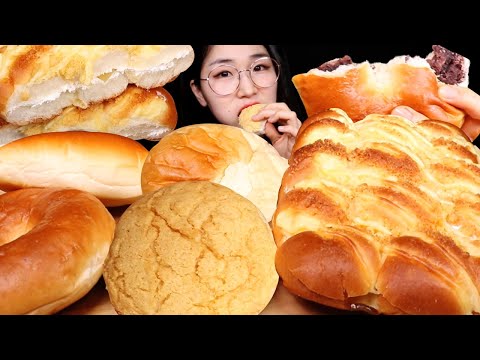 ASMR MUKBANG | 빵 먹방! 동글동글크림빵 크림치즈빵 소보로빵 단팥빵 슈크림빵 BREAD PARTY! DESSERT EATING