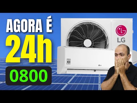 Ligando AR CONDICIONADO 24h no 0800 | Energia solar off grid