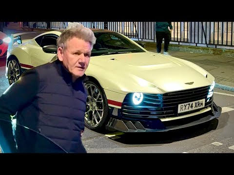 Gordon Ramsay driving $2.5M Aston Martin Valiant in London!