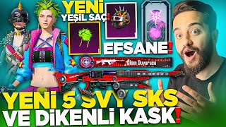 YENİ GELİŞTİRİLEBİLİR SKS DİKENLİ KASK ve YEŞİL SAÇ GELDİ! PUBG Mobile