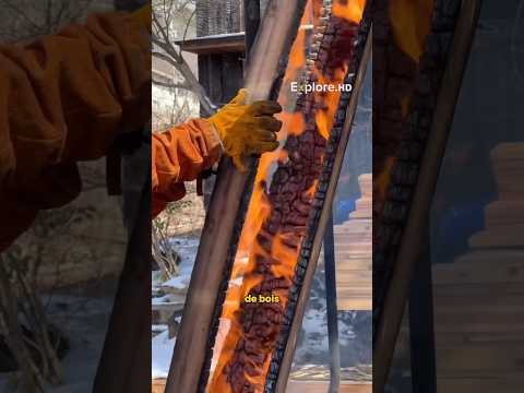 Découvrez l'art antique de Yakisugi : la combustion intentionnelle du bois pour la beauté 🏡