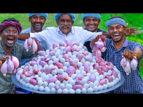 GOAT BALLS with EGGS | Traditional Goat Balls Recipe Cooking and Eating in Village | Lamb Testicles