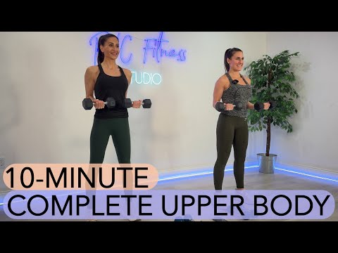 10-MIN. COMPLETE UPPER BODY WORKOUT / STRENGTH & TONING FOR BICEPS, TRICEPS, SHOULDERS, CHEST & BACK