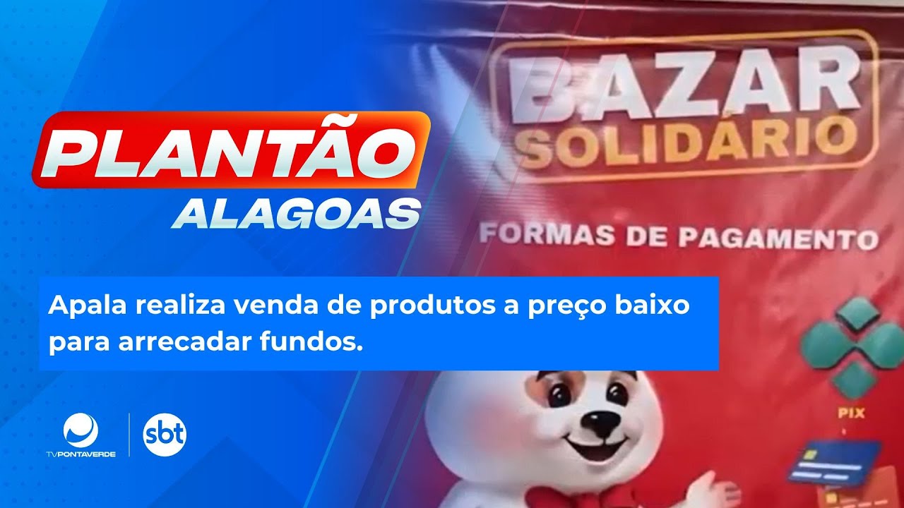Apala realiza venda de produtos a preço baixo para arrecadar fundos.
