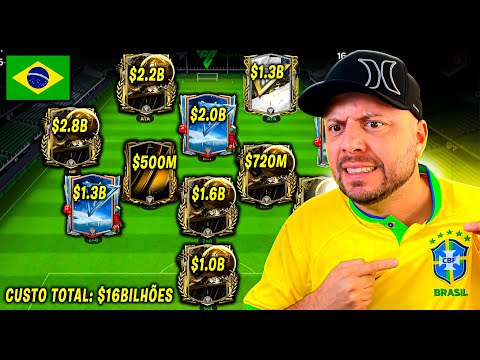 🔰 MONTEI a MELHOR SELEÇÃO BRASILEIRA do FC MOBILE 25! COM 16 BILHÕES de coins