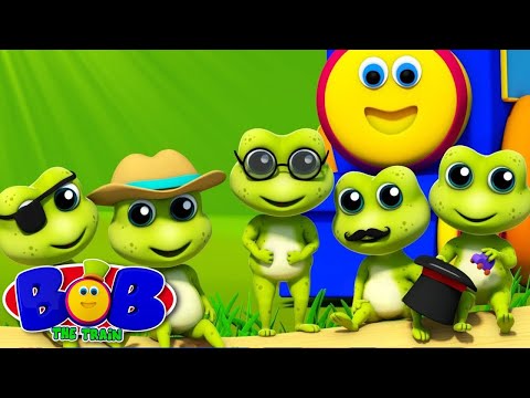 Five Little Speckled Frogs 🐸 | Bob the Train Nursery Rhymes & Fun Songs for Toddlers