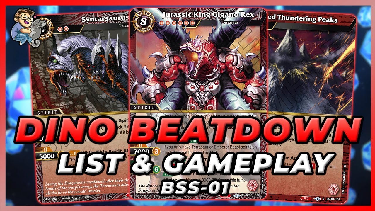 DINO BIG. DINO CONFRONT | Dawn of History Gameplay | Battle Spirits Saga BSS 01