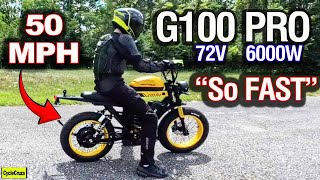 This 50 MPH 72 Volt Ebike is a Motorcycle FAST | HappyRun G100 PRO Electric Bike Review