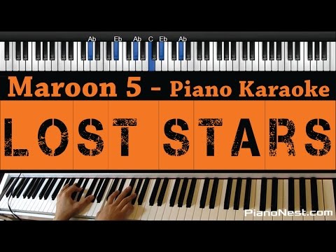 Maroon 5 / Adam Levine – Lost Stars – Piano Karaoke / Sing Along