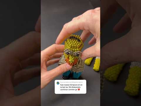 Homer Simpson 3D en billes aimantées (TROP DUR A FAIRE)! 😮