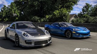 Forza Motorsport Drag race: Porsche 911 GT2 RS (997) vs Corvette ZR1 (C6)