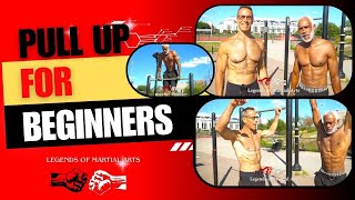 Pull up for Beginners with John Claude Van Damme twin.