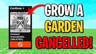 GROW A GARDEN JUST GOT CANCELLED!! (Roblox)