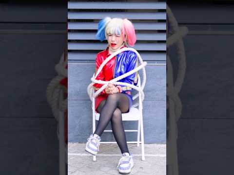 Game of drawing objects on Harley #Cosplay #Harley