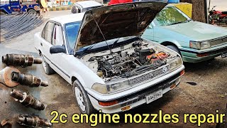 How to Toyota 1988 corolla injector cleaning - TOYOTA 2C ENGINE 