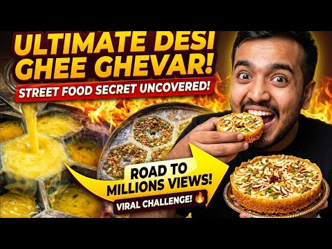 Inside India’s Biggest Ghevar Factory! Street Food Secrets Uncovered 🛑 | Indian Sweet